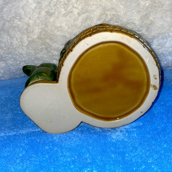 Vintage 1960’s Mama & Baby Elephant Ceramic Candy Dish. Green & Gold. - Picture 6 of 6